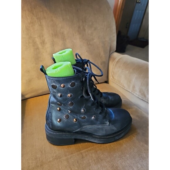 Gio + Plus Ankle Boot Leather Black Size 7.5 - Picture 1 of 10